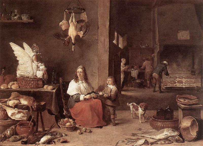 TENIERS, David the Younger Kitchen Scene sg France oil painting art